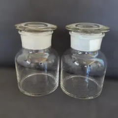 ガラス製広口瓶　薬瓶　2個セット