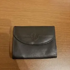 【ANNE KLEIN II】アンクライン レザー 折り財布 ブラック AK
