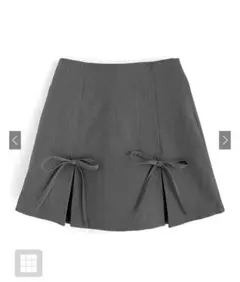 GRL インパン裏地付きリボンプリーツミニスカート