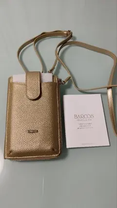 BARCOS スマホショルダーバッグ ゴールド