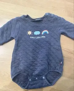 グレー キルティングロンパース