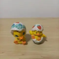 ポーリッシュポタリー　ひよこ苺　置物　セット