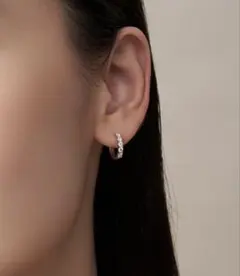 KRKC　モアサナイト　フープピアス　0.6ct