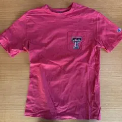 Champion 赤 Tシャツ ポケット付き