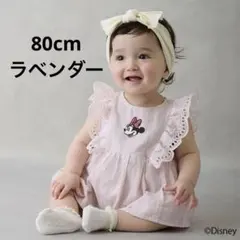 petit main ディズニー 肩フリルチュニックセットアップ 80 ミニー