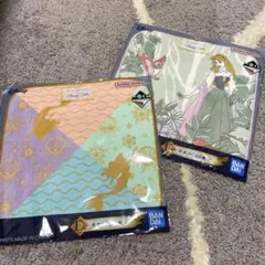 ディズニープリンセス　1番くじ　タオル　オーロラ姫　アリエル