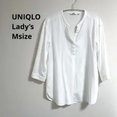 UNIQLO スキッパーシャツ オフホワイト 長袖のサムネイル