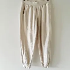 ユニクロ　スウェットパンツ　オフホワイト　M 丈長め
