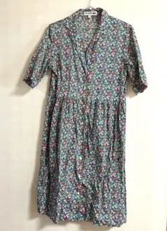 【UNIQLO】イネスドラフレサンジュ 花柄 シャツワンピース