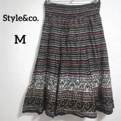 Style&co. フレアスカート エスニック柄 フレアスカート M ボヘミアン