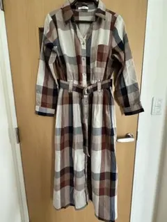 REDYAZEL レディアゼル　レトロチェックシャツワンピース