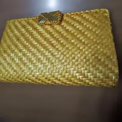 RODO イタリア製　クラッチバッグ 　ラタン　　編み込み　バック