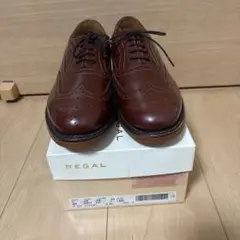 リーガルウィングチップ ビジネスシューズ ダークブラウン - メルカリ