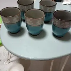 西海陶器 湯飲み 5個セット 花模様
