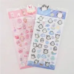 ドロップシール ぷくぷくシール 蓄光シール かわいい 2枚セット シール交換