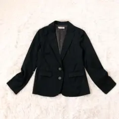 comfort basic テーラードジャケット　裏地付き　手洗い可　秋冬　黒