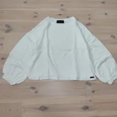 【CUBE SUGAR】バルーン袖スウェット　クルーネック　軽い　薄手