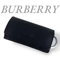 【訳あり】 Burberry バーバリー キーケース レザー ノバチェック 黒