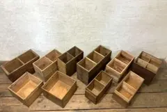 1752 10個セット レトロな木箱 飾り棚 収納棚 古家具 ビンテージ 