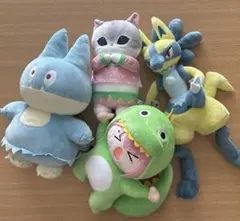 ぬいぐるみまとめ売りモフサンド　ゴンベ　黄色いルカリオ　ひとり