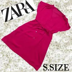 q52〚ZARA BASIC〛 ノースリーブワンピース ピンクのサムネイル