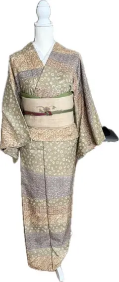小紋 落ち着いた茶・グレー系 寄せ柄 - メルカリ