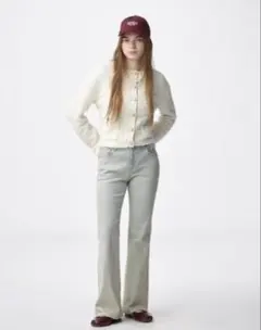 gu スリムフレアジーンズ　標準丈　Mサイズ ライドブルー