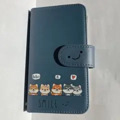 柴犬イラスト手帳型iPhoneケース