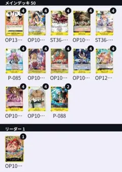 ワンピースカード 黄色デッキパーツ 超新星のサムネイル