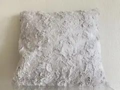 新品 完売品 Francfranc ファー クッションカバー グレー A-028