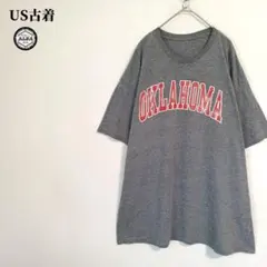 US古着　カレッジTシャツ　USA直輸入　ベースボールロゴ　90s　グレー　半袖