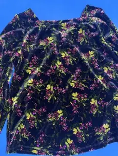 ベルベット風花柄 長袖