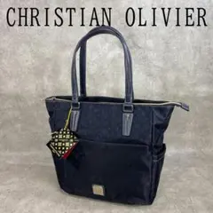 【未使用】 クリスチャンオリビエ 撥水 Ａ４サイズ対応 トートバッグ ネイビー