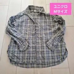 ユニクロ ライトフランネルチェックシャツ チェック柄 長袖シャツ Mサイズ