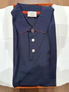 【新品、未使用】HERMES ポロシャツ　Ｌサイズ HERMES エルメス 襟ライン ポロシャツ 良好 サイズ:L ブルー メンズ H