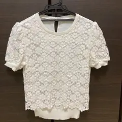 ジャスグリッティー　レース半袖カットソー