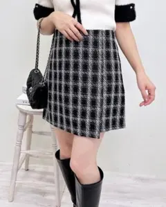 INGNI ツイードチェックラップスカパン スナ系 参戦服 タイトスカート