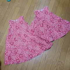 姉妹お揃いブリーズノースリーブワンピース100㎝&120㎝