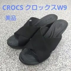 希少✨美品✨クロックス レイX ウェッジソールサンダル ブラック 約23cm 中古・古着通販】crocs (クロックス) レイ2クロスストラップ