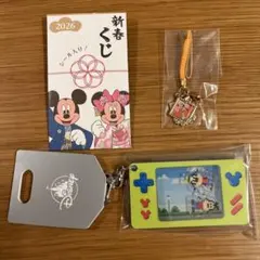 ディズニーストア　2026　新春くじ　ストラップ　グーフィ/キーチェーン2種