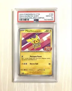 2024 ピカチュウ バティックカード #190 Gem Mint 10 PSA10】 バティックシャツのピカチュウ 《インドネシア語/ピカチュウ柄