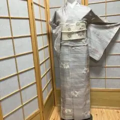 8748］本塩沢紬 美品 単衣 舞花間道 正絹 着物 - メルカリ