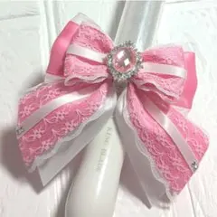 ピンク ホワイト キンブレリボン ペンラリボン ペンライトリボンのサムネイル