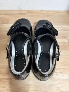 ブラックフォーマルシューズ リボン付き