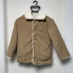 ベージュ ボア襟 ジャケット リバーシブル