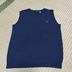 Galdia ネイビー Vネック セーター 130