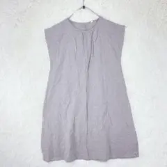 【クラウドナイン】ノースリーブ ロングカットソー ワンピース M-L ベージュ系のサムネイル