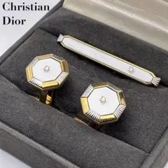 美品✨クリスチャンディオール ネクタイピン・カフス ゴールド×シルバー
