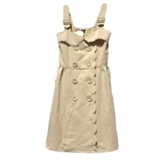 リズメロ　リズリサ　マイメロディー　ベージュ ノースリーブ ひざ丈ワンピース　L