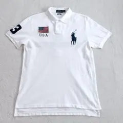 90s・新品・タグ付】ポロスポーツ 半袖ポロシャツ 星条旗 L相当 超美品 